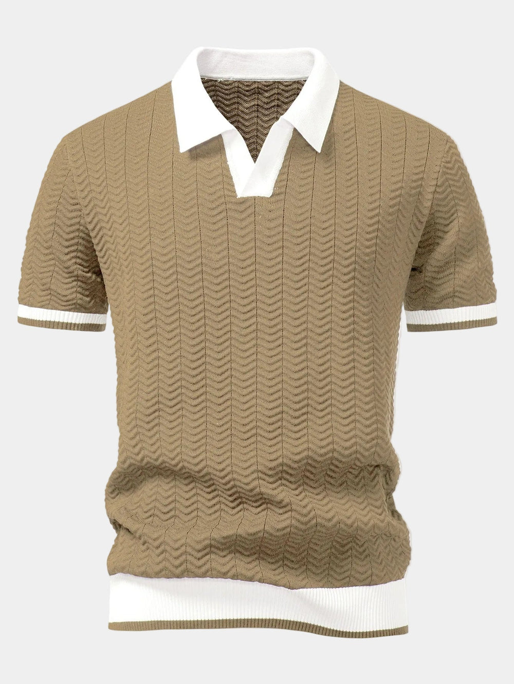 Axel | Polo Tricot Col Contrasté Manches Courtes
