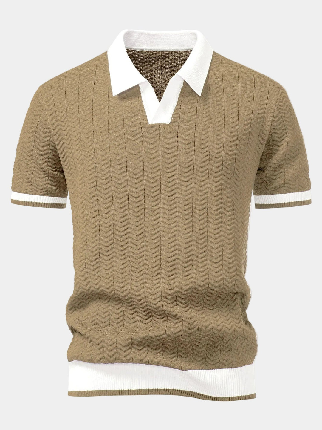 Axel | Polo Tricot Col Contrasté Manches Courtes