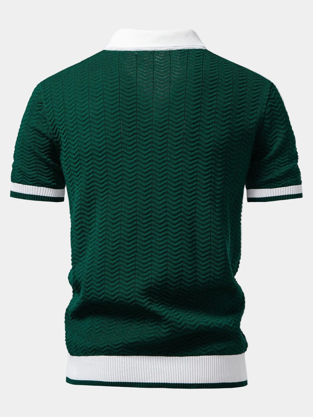 Axel | Polo Tricot Col Contrasté Manches Courtes