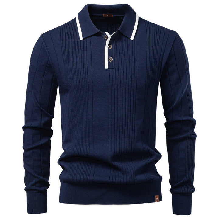 Benoît | Polo Maille Encolure Boutonnée Manches Longues