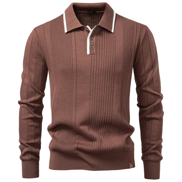 Benoît | Polo Maille Encolure Boutonnée Manches Longues