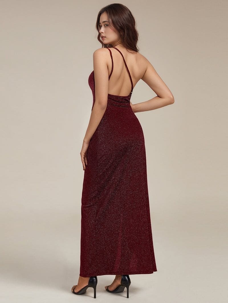 Céline | Robe de Soirée Maxi une Épaule Fendue