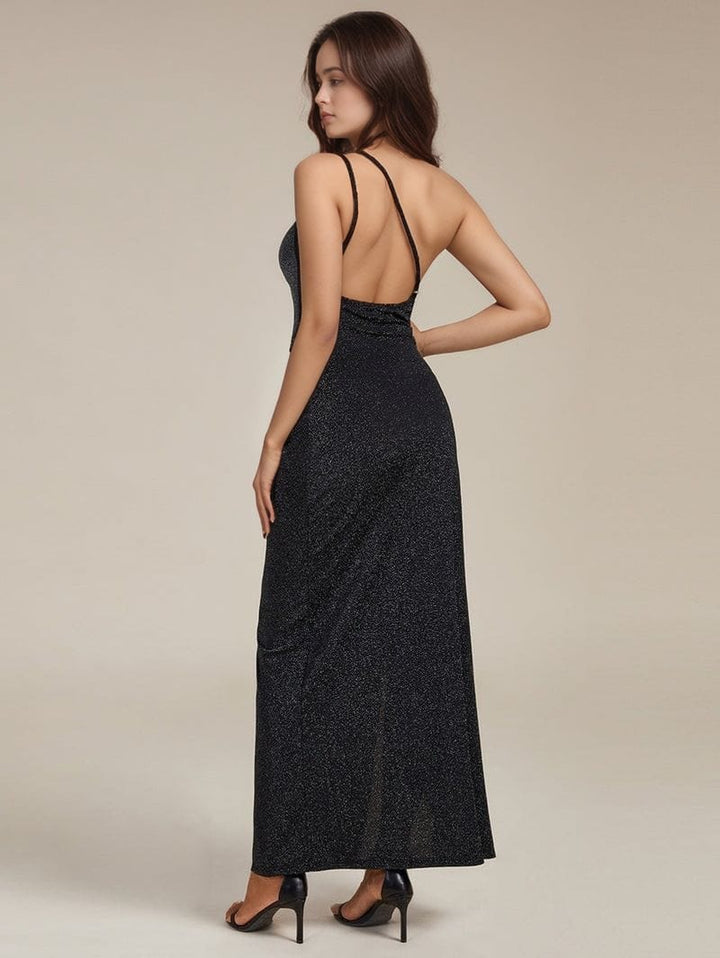 Céline | Robe de Soirée Maxi une Épaule Fendue