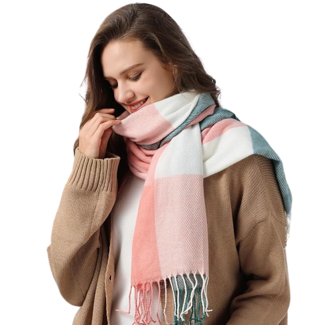 Manon | Manteau Long Femme Coupe Relax avec Foulard