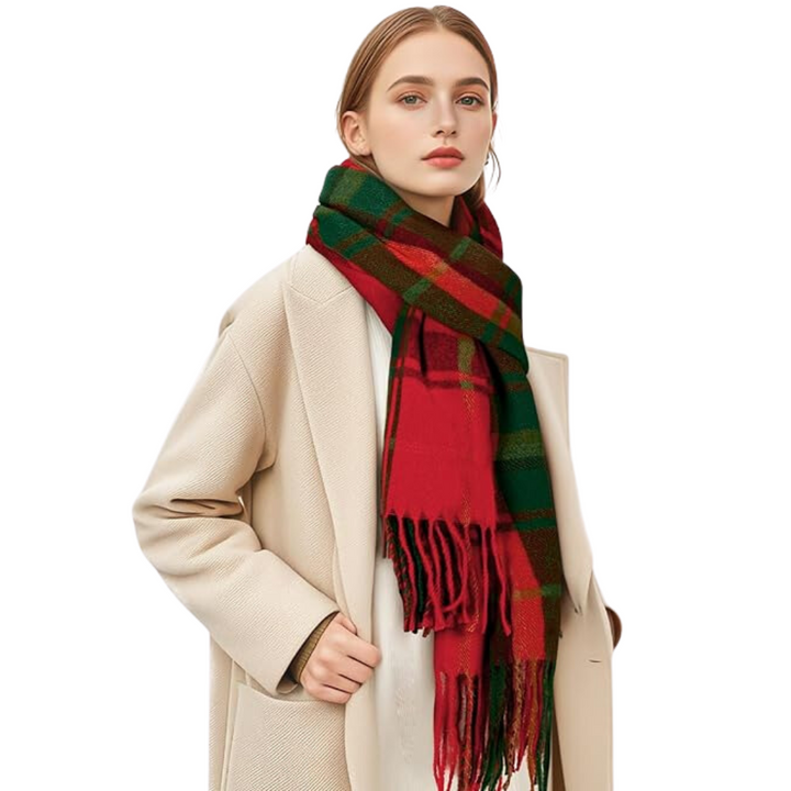 Manon | Manteau Long Femme Coupe Relax avec Foulard