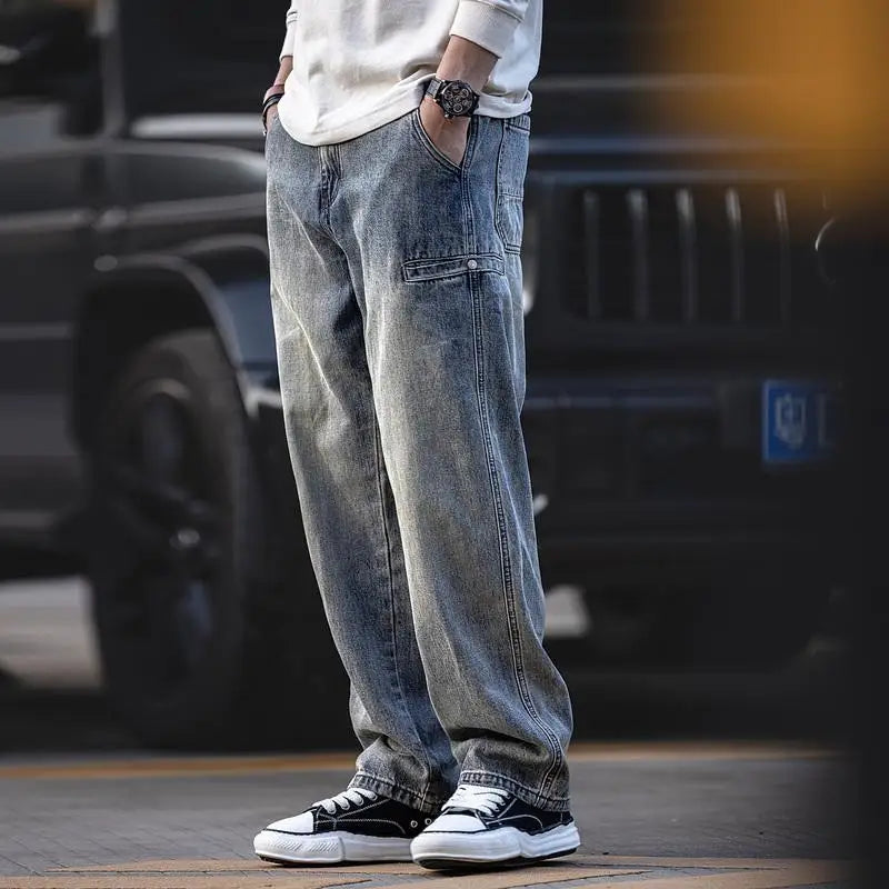 Thomas | Jean Homme Jambe Large Poches Utilitaires