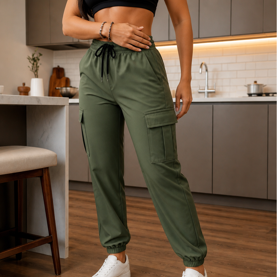 Audrey | Pantalon Jogger Cargo Femme Relax