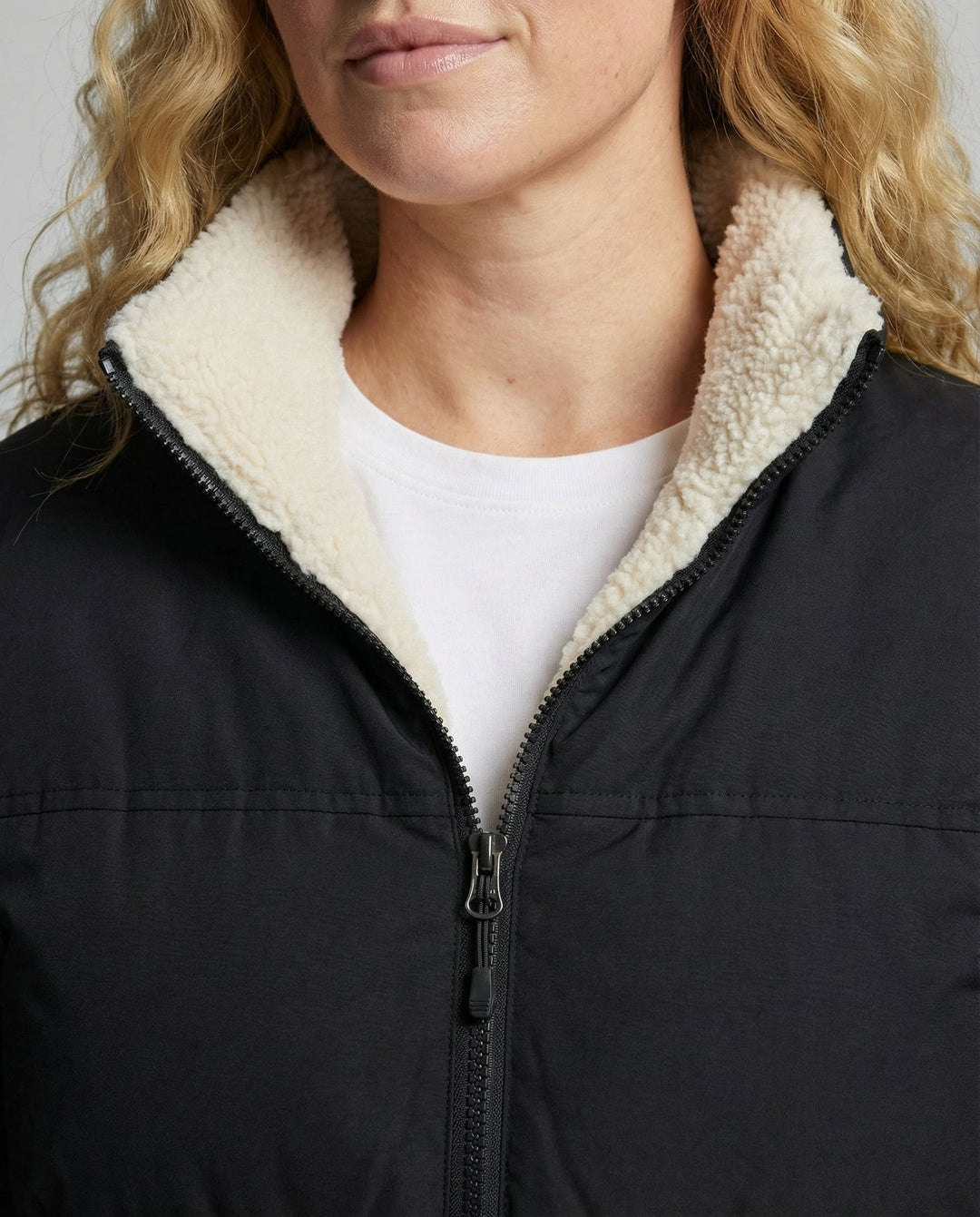 Agathe | Doudoune Femme Col Zippée Mouton